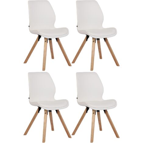 4er Set Stuhl Luna weiß Kunstleder (1/5)