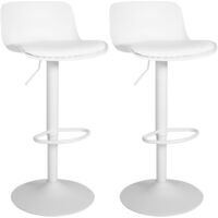 2er Set Barhocker Almada Kunstleder weiß