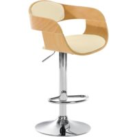 Barhocker Kingston Kunstleder natura/creme