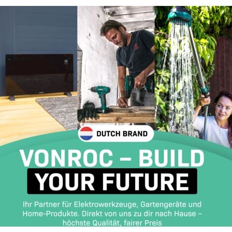 VONROC Rainureuse 1700W - 150 MM, 2 Disques Diamant - Rainureuse Beton - Poignée Souple - Conduits d'Eau