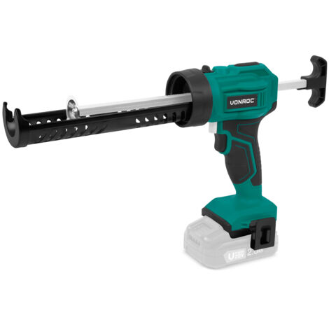 Vonroc – Pistolet à calfeutrer sans fil 20V – Force d'extrusion 1,18 kN – Système anti-goutte – Vitesse variable 1-4 mm/s – Compatible cartouches 290-310 ml