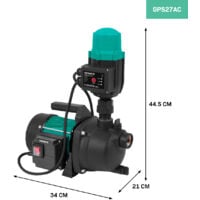 Pompe de Jardin/Pompe Hydrophore VONROC - 800W - 3300l/h - 4 bar - hauteur max 40m - 35°C max, Pressostat Eau Inclus - Pour Irrigation Jardin, Systèmes Eau Potable - Capacité Aspiration 8M, LED