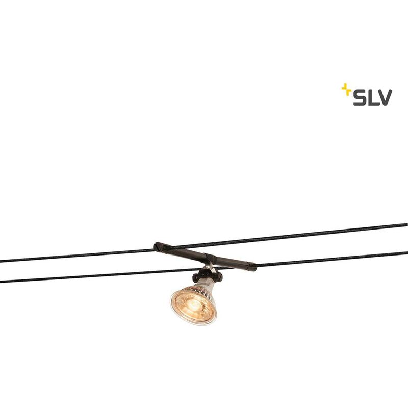 SLV Cosmic Lampenhalter für Tenseo 12V-Seilsystem QR-C51 Schwarz