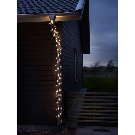 LED Lichterkette Außenbeleuchtung 80 runde Dioden IP44 Weihnachtsbeleuchtung 