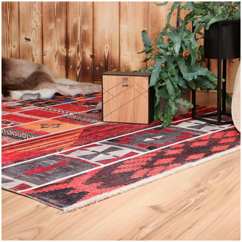 Tapis d'intérieur et extérieur ethnique Esteban