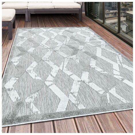 Tapis moderne gris intérieur et extérieur Mara Gris 80x250 (1/5)