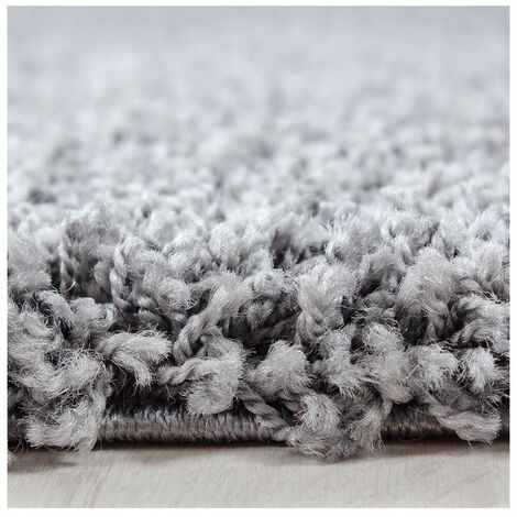 Tapis uni shaggy rond Bright Gris clair Ø 160 (1/5)