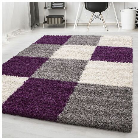 Tapis shaggy graphique design Vita Violet 60x110 (1/5)