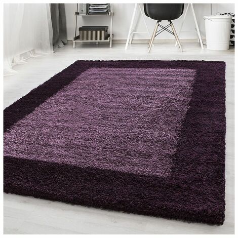 Tapis shaggy contemporain rectangle Ximoz Violet 240x340 (1/5)