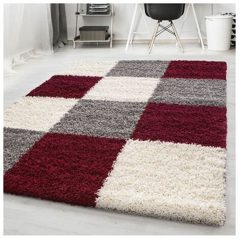Tapis shaggy graphique design Vita Rouge 160x230 (1/5)