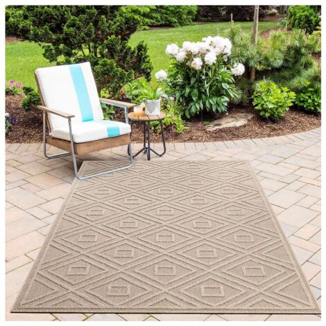 Tapis moderne beige intérieur et extérieur Jerry Beige 80x150 (1/5)