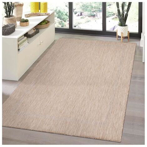 Tapis plat intérieur et extérieur contemporain Mirena Beige 160x230 (1/5)