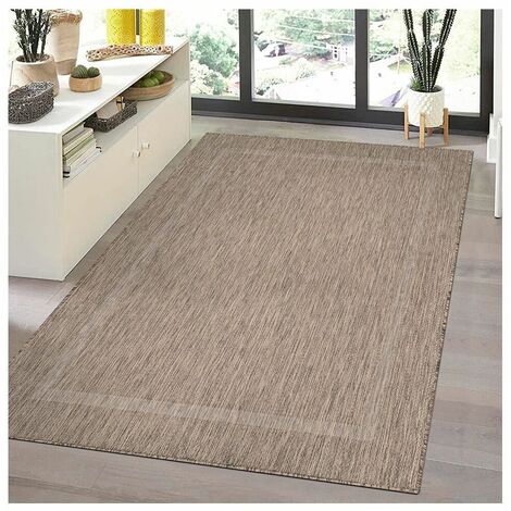 Tapis plat intérieur et extérieur contemporain Mirena Marron 200x290 (1/5)