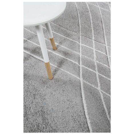 Tapis Rond Design Disque Vinyle - Moelleux, Antidérapant - Pour Salon, Chambre, Aire De Jeu - Gris Moderne, 100 Cm