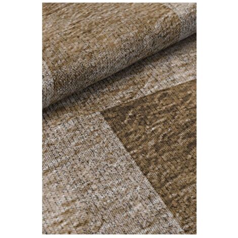 Tapis marron graphique moderne plat Cubik Marron 160x230