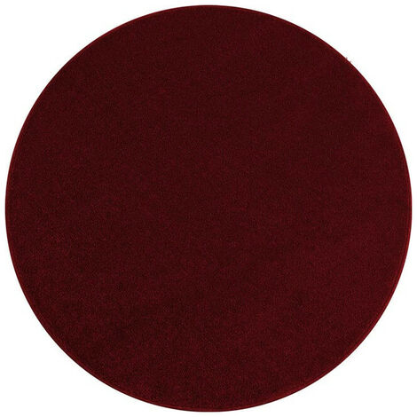 Tapis uni à courtes mèches pour salon Rush Rouge Ø 120 (1/4)