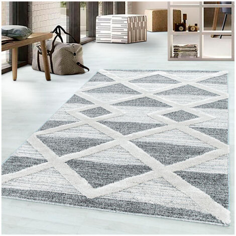 Tapis à courtes mèches scandinave Soldi Gris 160x230 (1/5)