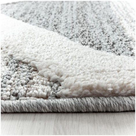 Tapis à courtes mèches rond scandinave Soldi Gris Ø 80 (1/5)