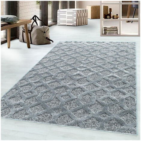 Tapis scandinave à courtes mèches rectangulaire Kiitos Gris 160x230 (1/5)