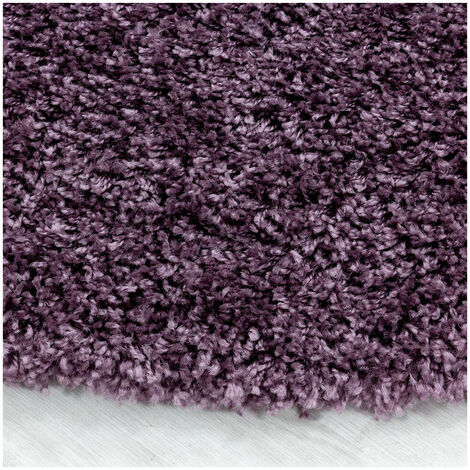 Tapis shaggy uni rond Gadol Violet Ø 120 (1/5)