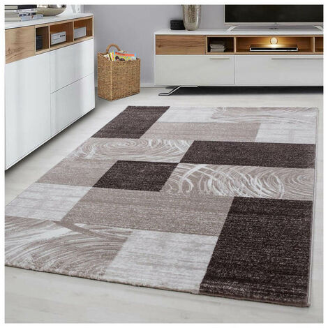 Tapis contemporain en polypropylène rectangle Ustril Marron 80x150 (1/5)