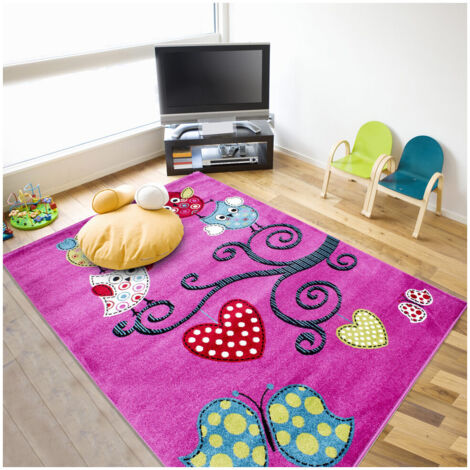 Tapis pour chambre de fille lilas Osia Lilas 80x150 (1/5)