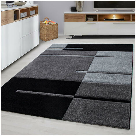 Tapis effet 3D design pour salon rectangle Nils Gris 120x170 (1/5)