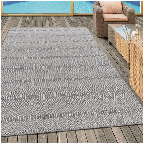 Tapis extérieur et intérieur plat Mykonos Gris 140x200 (1/5)