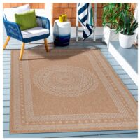 Tapis graphique plat aspect naturel Kenya Beige 80x150