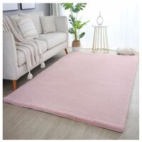 Tapis uni doux à courtes mèches Hector Rose 60x110