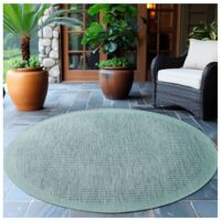 Tapis plat rond uni moderne intérieur Jutta Bleu Ø200