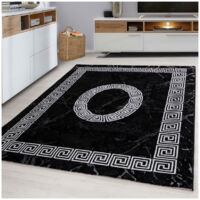 Tapis baroque rectangle intérieur Kelly Noir 200x290