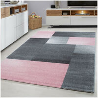 Tapis contemporain rectangle graphique Salmon Rose 120x170