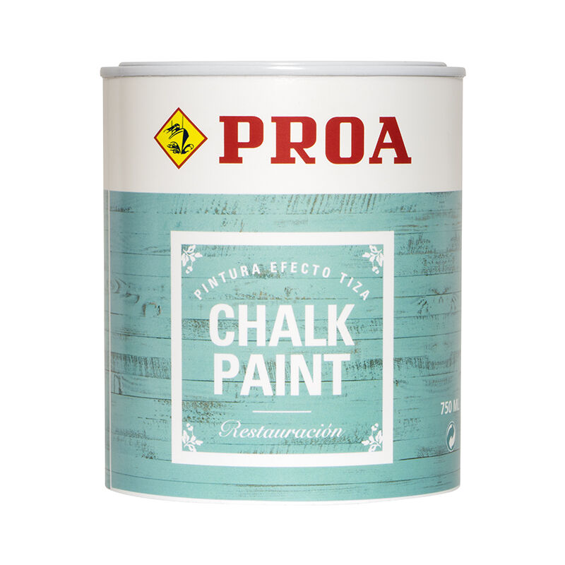 Pintura a la Tiza para Muebles BLANCO ANTIGUO 750ml + Brocha de madera  especial Pack - Chalk Paint