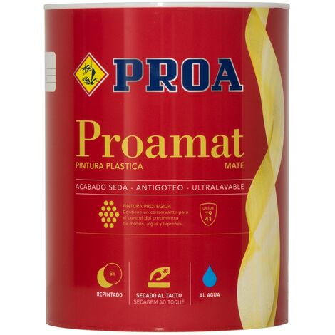 PINTURA PLÁSTICA EXTERIOR MATE ANTIVERDIN. PROAMAT, AROUSA 0.75lts