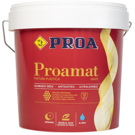 PINTURA PLÁSTICA EXTERIOR MATE ANTIVERDIN. PROAMAT, PORRIÑO 4lts
