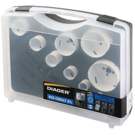 Mallette DIAGER 10 scie cloches cobalt - Spécial maintenance - 655C (1/5)