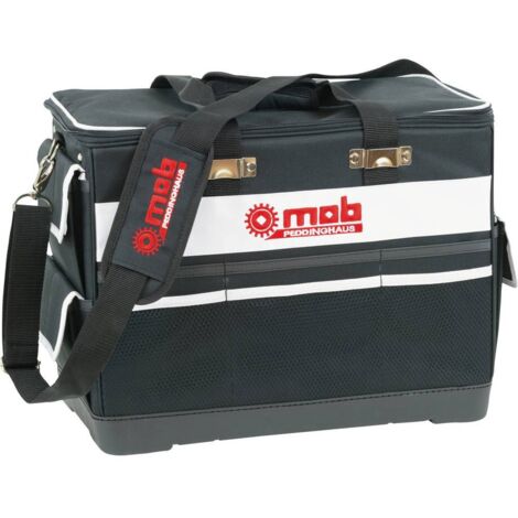 Mob Outillage – Sac à outils textile 37,5 L – Dimensions L44 x l25 x H36 cm – 16 poches intérieures et 11 extérieures – Base étanche en polyéthylène (1/5)