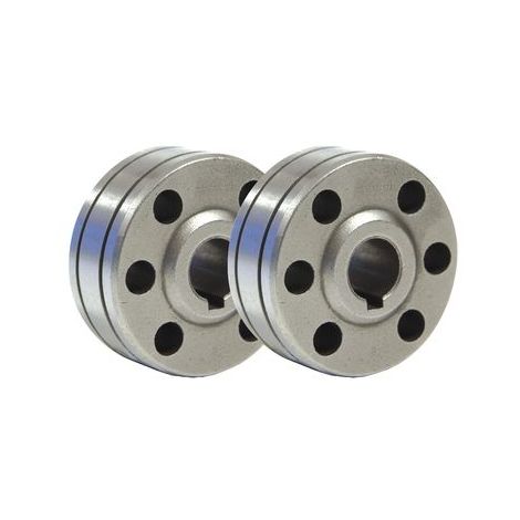 2 galets guide-fil - type B - Ø 1,0/1,2 mm - acier/inox