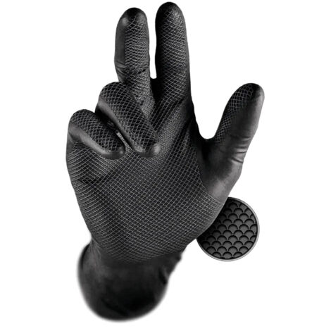 Gants en nitrile Grippaz Issaline 246BK noirs - S - Noir
