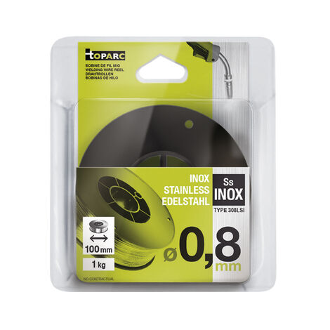 GYS – Bobine de fil à souder inox 308LSi 0.8mm 1kg Ø100 – Résistant à la corrosion – Compatible MIG/MAG pour aciers inoxydables