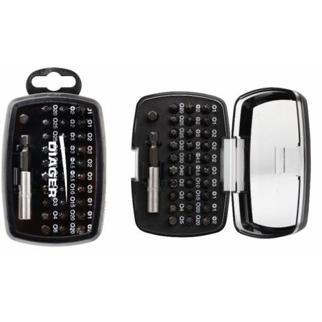 Coffret torsion embouts DIAGER 32 pièces + porte-embout FOX II - 632C
