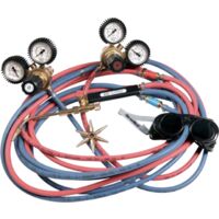 Kit de soudage oxyacétylénique complet – Chalumeau S0M avec 7 becs 40 à 400 l/h – 2 détendeurs LB21 avec manomètres – Pour plombiers et frigoristes – Le Lorrain