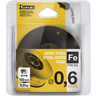 GYS – Bobine de fil à souder MIG MAG 86593 – Acier Ø 0,6 mm – Poids 0,9 kg – Soudage MAG aciers non alliés et faiblement alliés - V597663