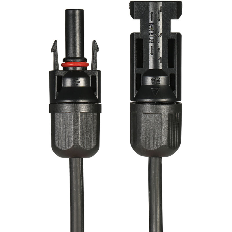 Weehey Câble de rallonge de Panneau Solaire 10AWG Noir 10 Pieds avec connecteur MC4 Femelle et mâle 