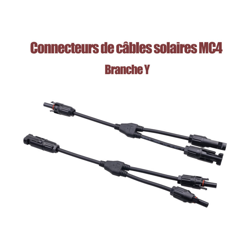 Connecteur Solaire Photovoltaïque YIXISI Connecteur de Branchement T//Y Raccord de Répartition de Câble Outils de Sertissage Solaires pour Câble PV de Panneau Solaire