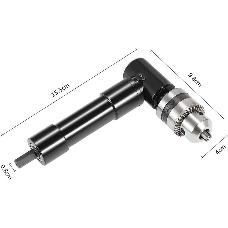 adaptateur de foret à tige hexagonale à angle droit de 8 mm outil de forage d/'extension de fixation à 90 degrés pour pièces remplaçables Mandrin de perçage à angle droit