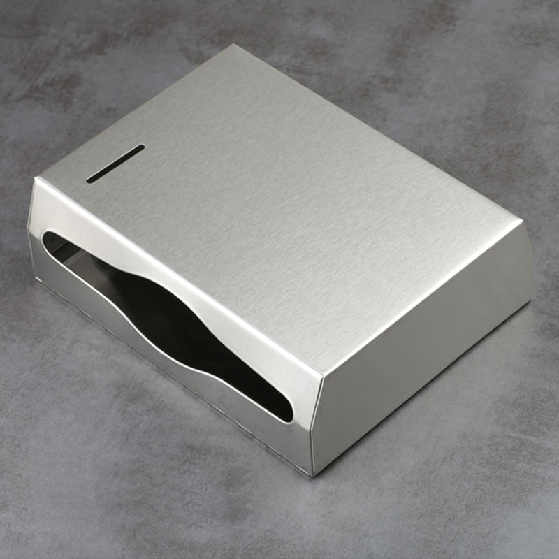 Blusea Distributeur de Serviettes Mural en Papier sans perçage avec tiroir et étagère Transparent Blanc et Noir. 