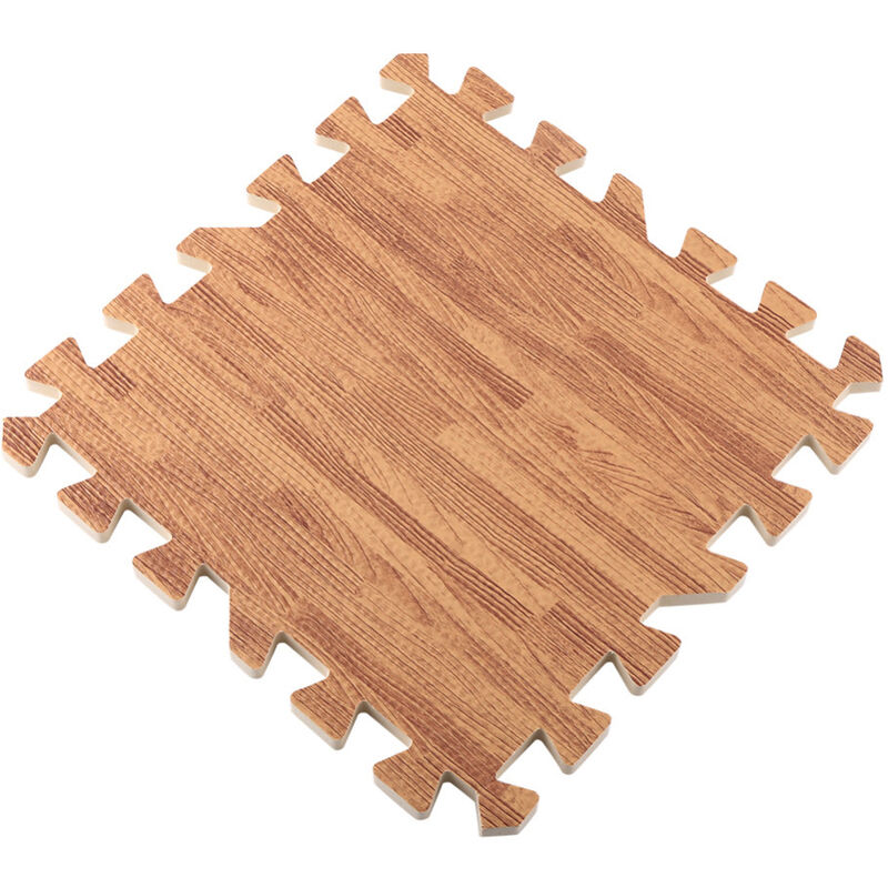 Bebe Tapis De Jeu En Mousse Tuiles Autobloquantes Sol Non Toxique Enfants Impermeable Bebes Rampants 60x60cm Tan