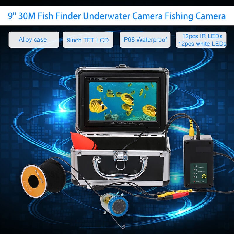 UE 10in 30M 1000 caméra sous-Marine de pêche de Sonar pour la pêche de Glace/mer/rivière 